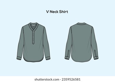 V-necks have a V-shaped neckline that is perfect when layered underneath your shirt . For example, if you wear a shirt and unbutton the first button, you can't see the V-neck T-shirt.