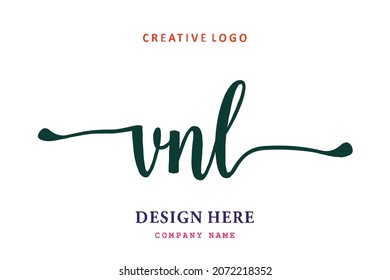 VNL lettering logo is simple, easy to understand and authoritative