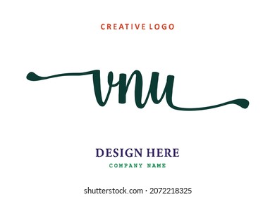 VNU lettering logo is simple, easy to understand and authoritative