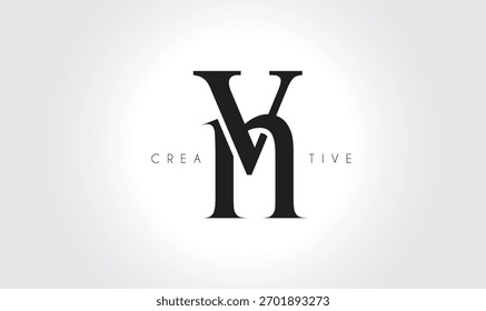 VNvn Elegant Serif Monogram Logo – Luxury Lowercase Typographic Lettermark for Modern Branding