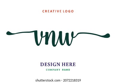 VNW lettering logo is simple, easy to understand and authoritative