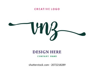 VNZ lettering logo is simple, easy to understand and authoritative