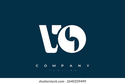 VO Abstract Geometric Logo Design. Modern and elegant logo design with simplistic typography elements, showcasing branding excellence.