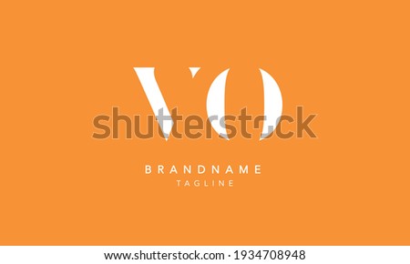 VO Alphabet initial Letter Monogram Icon Logo vector illustration