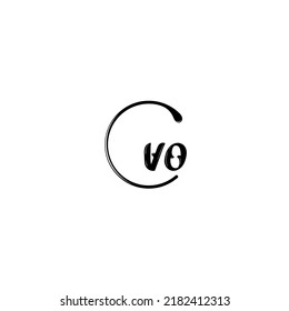 VO fashion initial logo concept in high quality professional design that will print well across any print media