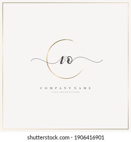 VO Letra inicial logotipo de escritura a mano modelo vector, logotipo para belleza, cosméticos, boda, moda y negocios
