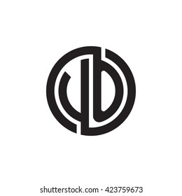 VO initial letters looping linked circle monogram logo
