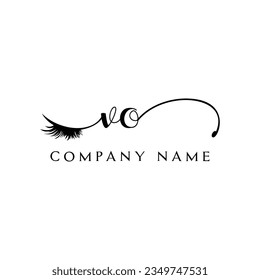 VO inicial Logotipo lash logo eyelector moderno