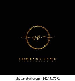 VO Initial luxury handwriting logo vector
