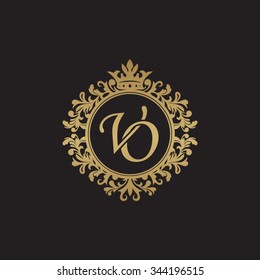 VO initial luxury ornament monogram logo
