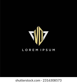 VO initial monogram logo for shape triangle creative design