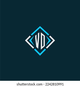 VO initial monogram logo with square style design