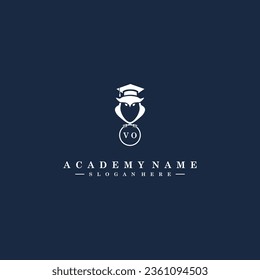 VO Initials Academy Logo Vector Art Icons and Graphics