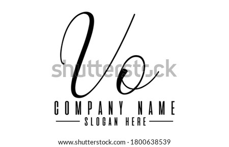 Vo letter logo design, initial Vo logo design template