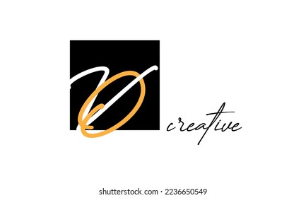 VO letters creative modern font logo design