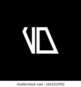 VO logo abstract monogram isolated on black background