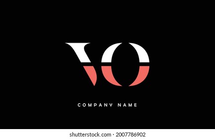 VO, OV Alphabets Letters Logo Monogram