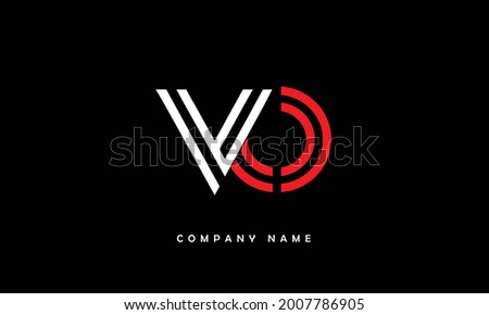 VO, OV Alphabets Letters Logo Monogram