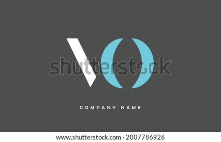 VO, OV Alphabets Letters Logo Monogram