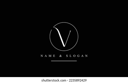 VO, OV, V, O abstract letters logo monogram