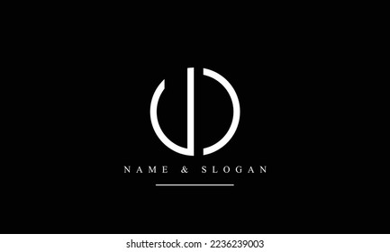 VO, OV, V, O abstract letters logo monogram