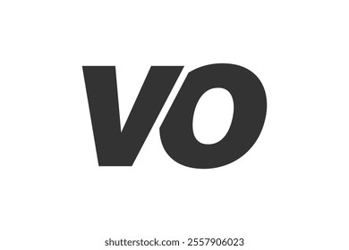 VO Techno Editable Font Logo For Corporate Branding. Bold, Futuristic Design With Unique Typographic Ideas. Minimal Custom Type And Dynamic Letter Variations For Promotion, Printing, And Book Titles