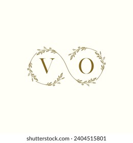 VO wedding infinity in elegant monogram with high quality professional design that will print well