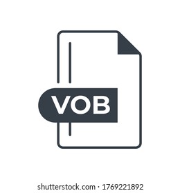 VOB File Format Icon. VOB extension icon.