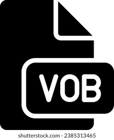 vob glyph icon illustration vector