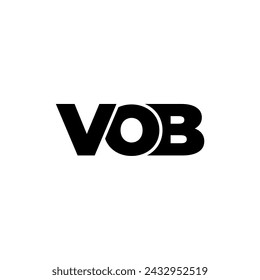 Vector de logotipo de tipografía de monograma de letra VOB