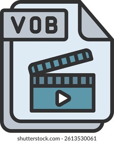 VOB Outline Filled Style Icon