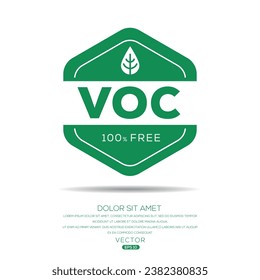 Voc free. Volatile organic compounds-free abstract. Vector stock  illustration Stock Vector Image & Art - Alamy