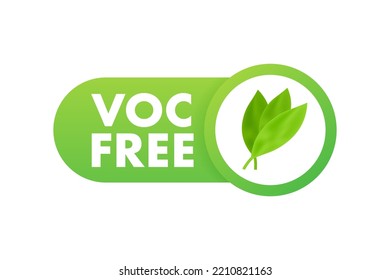 Voc free. Volatile organic compounds-free abstract. Vector stock illustration