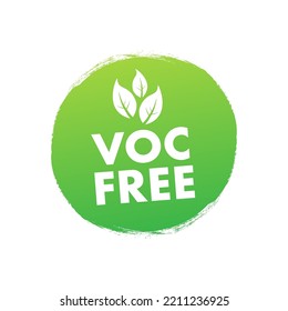 Voc free. Volatile organic compounds-free abstract. Vector stock illustration