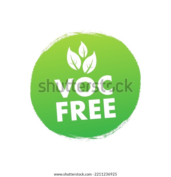 Voc free. Volatile organic compounds-free\
abstract. Vector stock\
illustration