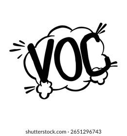 VOC symbol monochrome simple vector
