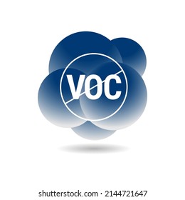 VOC - Volatile organic compounds vector badge icon