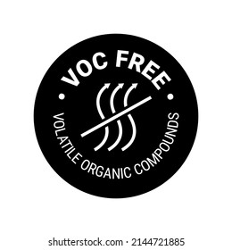 VOC - Volatile organic compounds vector badge icon