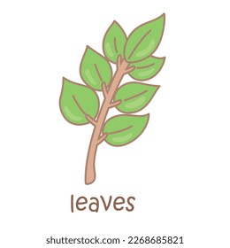 Vocabulary Alphabet L For Leaves Illustration Vector Clipart