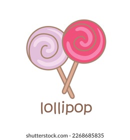 Vocabulary Alphabet L For Lollipop Illustration Vector Clipart