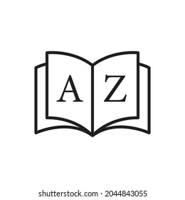 Vocabulary book icon design vector illustration