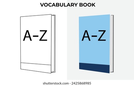 libro de vocabulario, conjunto de vectores y arte lineal