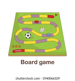 Vocabulary Flash Card For Kids. Board Game With Picture Of Board Game (Vocabulary For CEFR : A1-A2 Level)