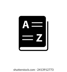 Icono de diccionario vectorial de icono vocabulario