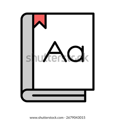 Vocabulary lineal color icon vector collection