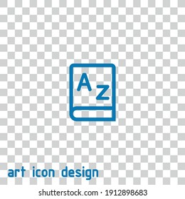 icono de vector de vocabulario en un fondo abstracto