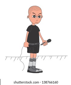 vocal character cartoon bald guy