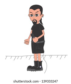 vocal character cartoon rock