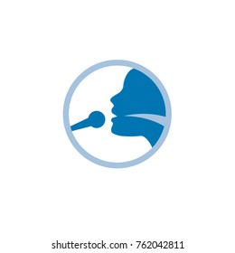 
Vocal Cord Icon With Person Image Vector Illustration