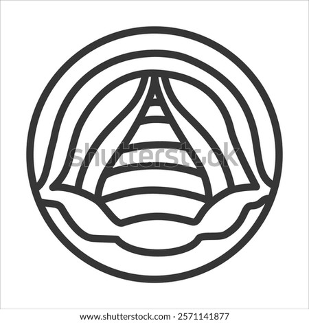 Vocal Cord Icon Vector Illustration Outline